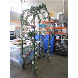 METAL GARDEN ARCH AND FLORALS