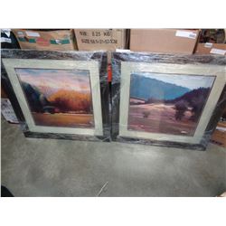 2 LARGE FRAMED PRINTS