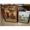 Image 1 : 2 VINTAGE PRINTS, HORSE, AND EYEGLASS VENDOR