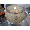 Image 1 : VINTAGE WOVEN BASKET WITH LID