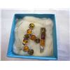 Image 2 : TRICOLOR AMBER EARRINGS AND PENDANT