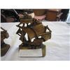 Image 2 : PAIR OF ANTIQUE SAILING SHIP CAST IRON BOOKENDS WITH VERY GOOD ORIGINAL FINISH