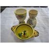Image 1 : THREE PIECES FRENCH QUIMPER POTTERY