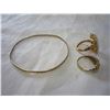 Image 3 : 10K BANGEL AND 10K STAMPED RING W/ ANTQUE GOLD TONE RING