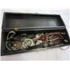 Image 1 : GOLF MOTIF BOX W/ MENS WATCHES AND DRESSER ITEMS