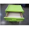 Image 2 : GREEN WICKER 1 DRAWER SIDE TABLE