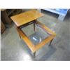 Image 2 : MID CENTURY MODERN 2 TIER GLASS INSERT SIDE TABLE