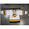 Image 1 : SIGNED CANUCKS YOUTH JERSEY AND WALL SHELF