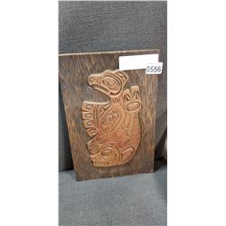 UNSIGNED CARVED FIRST NATIONS PLAQUE