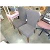 Image 1 : 2 GREY UPHOLSTERED DINING CHAIRS