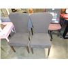 Image 2 : 2 GREY UPHOLSTERED DINING CHAIRS