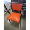 Image 2 : MID CENTURY MODERN ORANGE LEATHER CHAIR