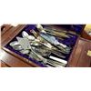 Image 2 : CUTLERY CANTEEN AND SILVER PLATE SERVING UTENSILS