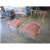 Image 1 : 2 GOLD PAINTED METAL CAPTAINS CHAIRS