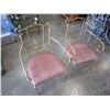 Image 2 : 2 GOLD PAINTED METAL CAPTAINS CHAIRS