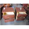 Image 2 : PAIR OF MAHOGANY NIGHT STANDS