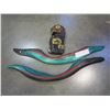 Image 1 : PAIR OF SIGNED NATIVE SEA SERPENTS AND SMALL CARVED EAGLE