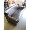 Image 1 : MODERN BROWN LEATHER SOFA