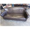 Image 2 : MODERN BROWN LEATHER SOFA