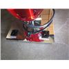Image 3 : PAIR OF MODERN RED GLASS AND CHROME TABLE LAMPS WITH OUTLETS