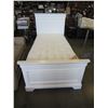 Image 1 : STANLEY SINGLE SIZE WHITE BEDFRAME W/ UNDER BED STORAGE AND MATTRESS