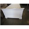 Image 2 : STANLEY SINGLE SIZE WHITE BEDFRAME W/ UNDER BED STORAGE AND MATTRESS