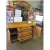 Image 2 : 3 DRAWER OAK DRESSER W/ MIRROR