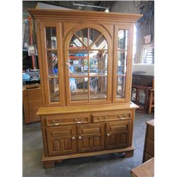 KELLER OAK 2 PIECE CHINA CABINET