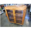 Image 1 : PINE GLASS DOOR DISPLAY CABINET