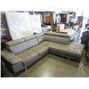 Image 1 : GREY LEATHER SECTIONAL