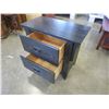 Image 2 : BLACK 2 DRAWER NIGHTSTAND