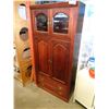 Image 1 : MAHOGANY FINISH ENTERTAINMENT CABINET