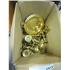 Image 1 : BOX OF BRASS CANDLE STICKS