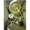 Image 2 : BOX OF BRASS CANDLE STICKS