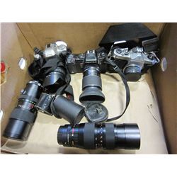 BOX OF CAMERAS