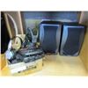 Image 1 : PORTABLE SONY AMP AND AIWA DISC PLAYER KAROKE SYSTEM W/ ACCESSORIES 4 SPEAKERS