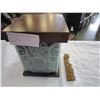 Image 1 : PAUL JOSEPH EAGLE AND MAN CARVING AND ETCHED GLASS FIRST NATIONS BOX
