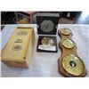 Image 1 : WOOD BOX, STORMOGUIDE, AND 2 BAROMETERS