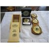 Image 3 : WOOD BOX, STORMOGUIDE, AND 2 BAROMETERS