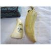 Image 2 : WHALE TOOTH, CARVED TOOTH, AND FISHING LURE