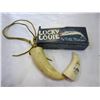 Image 3 : WHALE TOOTH, CARVED TOOTH, AND FISHING LURE