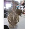 Image 2 : HAND CARVED BRASS INTERIOR VASE ON STAND