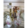 Image 1 : DELFT HOLLAND HAND PAINTED VASE, ART GLASS VASE, LIMOGES PITCHER, AND VASE