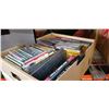 Image 3 : PLASTIC FILE DRAWER, ELECTRONICS, KEYBOARD, BOX MUSIC CDS, AND CD RACK
