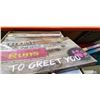 Image 2 : 2 CANVAS PRINTS AND BOX OF ASSORTED INSPIRATIONAL CANVAS