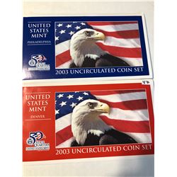 2003 P D US Mint Set in Original Packages
