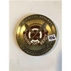 EXTREMELY RARE Large 2d Medical Brigade Challage Coin by General