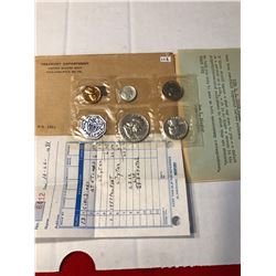 1958 P US Proof Set Silver Franklin Half Quarter Dime in Original Package