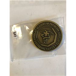 RARE Challage Coin PHYSICIAN ARMY ASSISTANT Presented by General