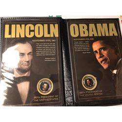 US Commemorative Gallery 2 Special President Dollars Lincold and Obama
